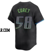 Yoniel Curet Men's Tampa Bay Rays Charcoal Limited 2024 City Connect Jersey