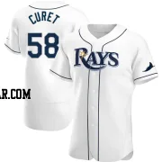 Yoniel Curet Men's Tampa Bay Rays White Authentic Home Jersey