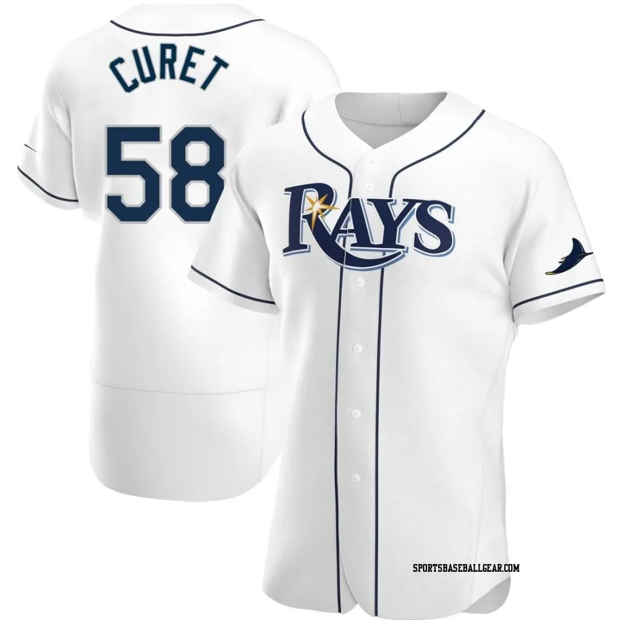 Yoniel Curet Men's Tampa Bay Rays White Authentic Home Jersey