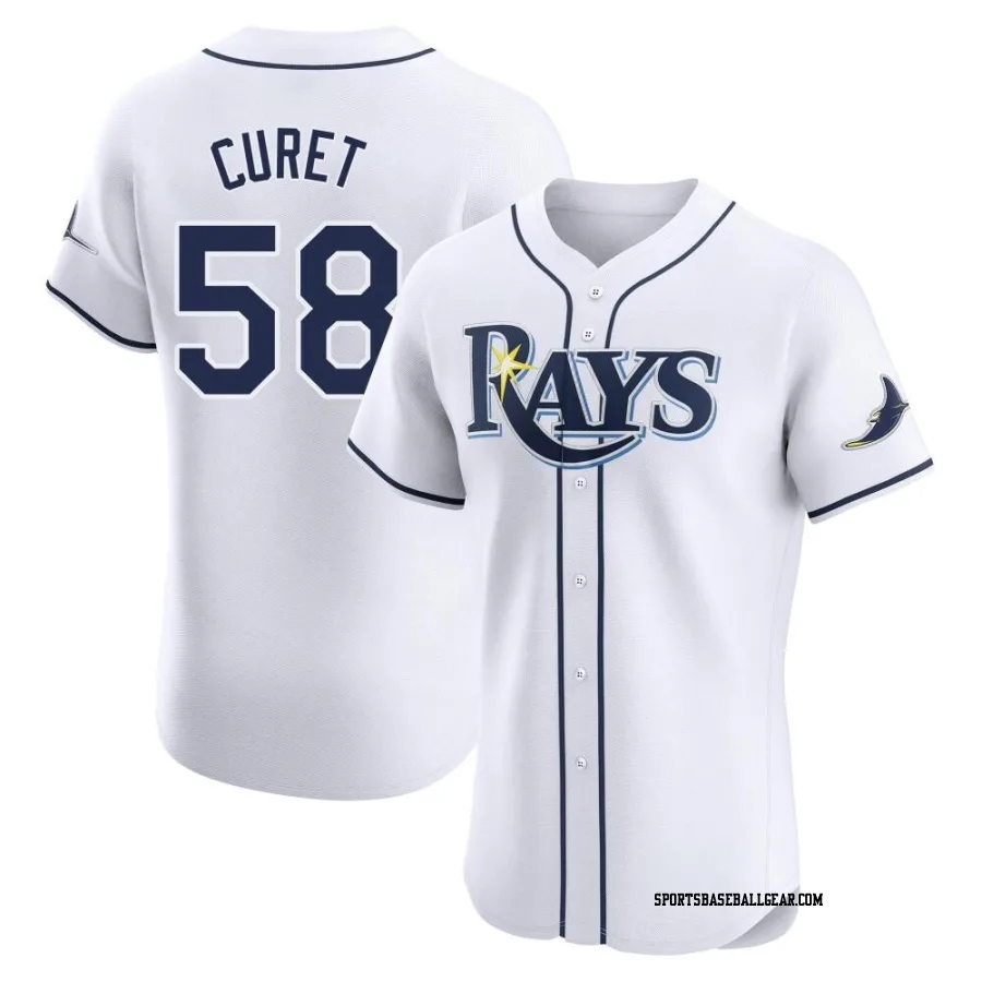 Yoniel Curet Men's Tampa Bay Rays White Elite Home Jersey