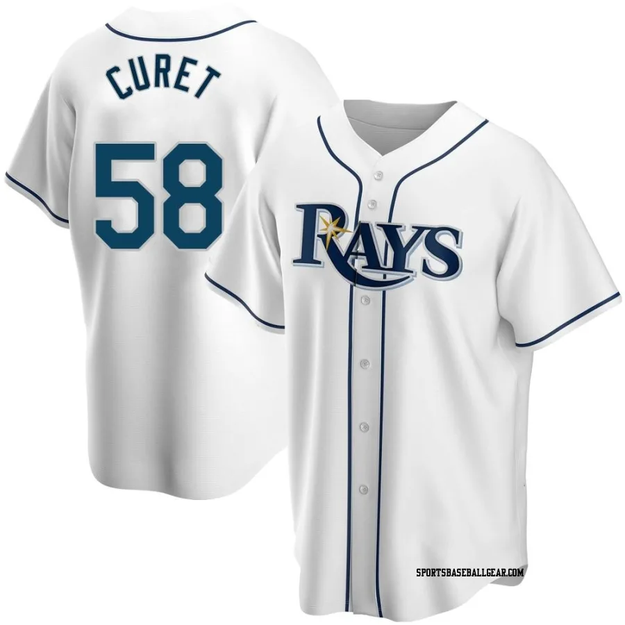 Yoniel Curet Men's Tampa Bay Rays White Replica Home Jersey