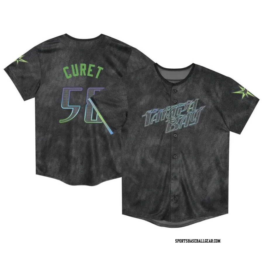 Yoniel Curet Toddler Tampa Bay Rays Charcoal Limited 2024 City Connect Jersey