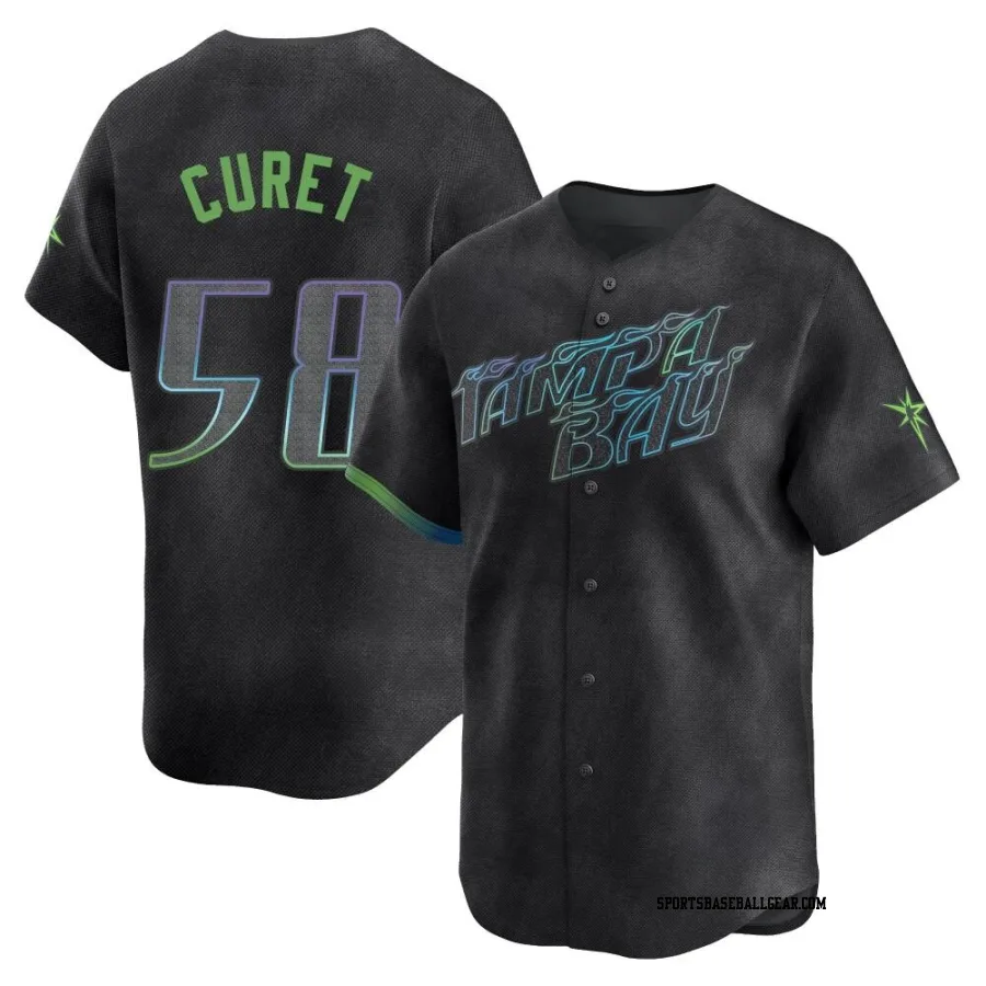 Yoniel Curet Youth Tampa Bay Rays Charcoal Limited 2024 City Connect Jersey