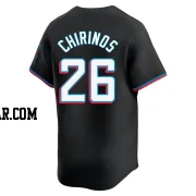 Yonny Chirinos Men's Miami Marlins Black Limited Alternate Jersey