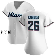 Yonny Chirinos Women's Miami Marlins White Authentic Home Jersey