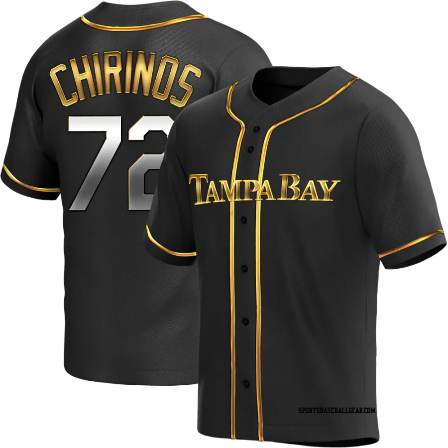 Yonny Chirinos Youth Tampa Bay Rays Black Golden Replica Alternate Jersey