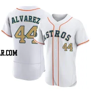 Yordan Alvarez Men's Houston Astros Gold Authentic White 2023 Collection Jersey