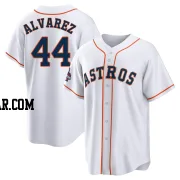 Yordan Alvarez Men's Houston Astros White Replica 2022 World Series Champions Home Jersey