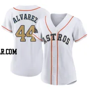 Yordan Alvarez Women's Houston Astros Gold Authentic White 2023 Collection Jersey