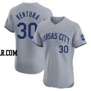 Yordano Ventura Men's Kansas City Royals Gray Elite Road Jersey