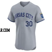 Yordano Ventura Men's Kansas City Royals Gray Elite Road Jersey