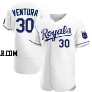 Yordano Ventura Men's Kansas City Royals White Authentic Home Jersey