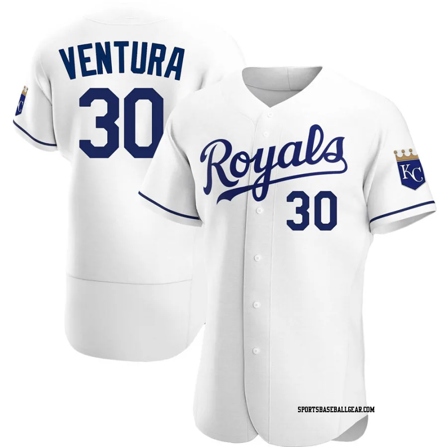 Yordano Ventura Men's Kansas City Royals White Authentic Home Jersey