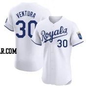 Yordano Ventura Men's Kansas City Royals White Elite Home Jersey