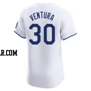 Yordano Ventura Men's Kansas City Royals White Elite Home Jersey