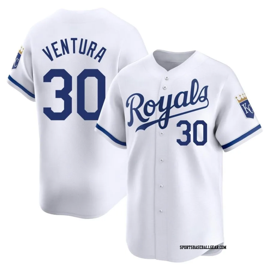 Yordano Ventura Youth Kansas City Royals White Limited Home Jersey