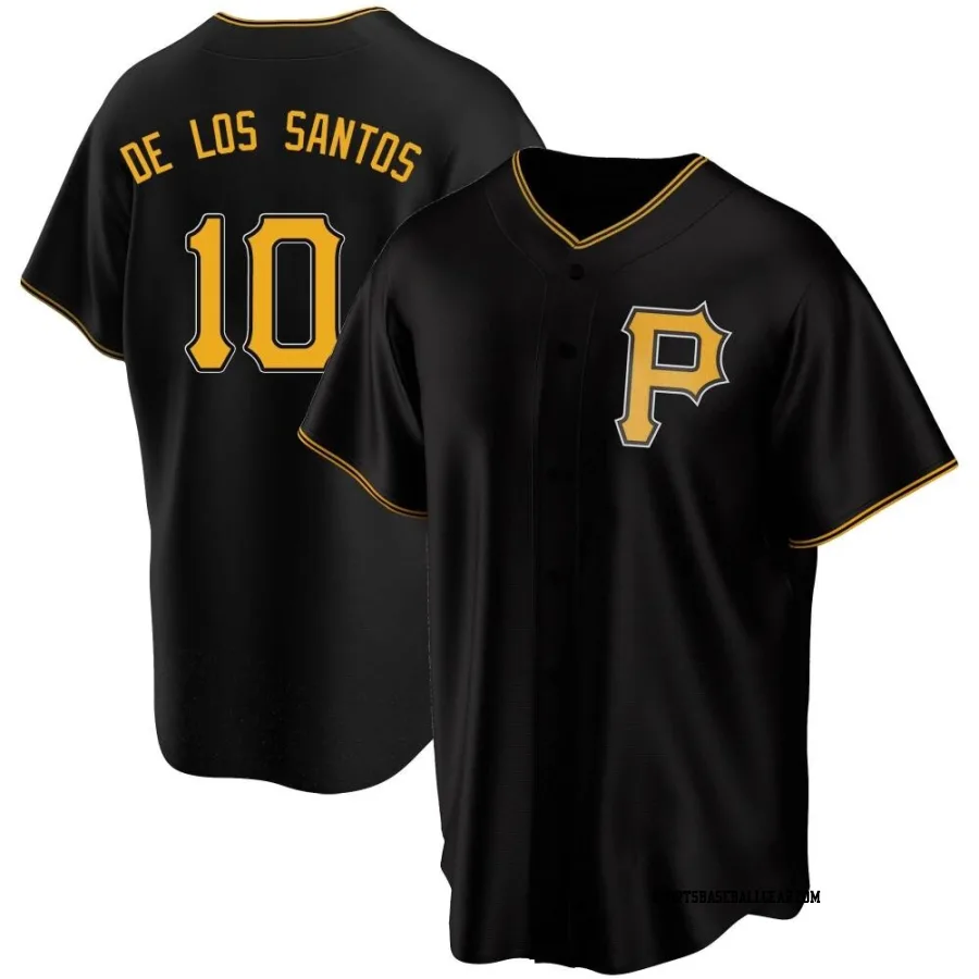 Yordany De Los Santos Men's Pittsburgh Pirates Black Replica Alternate Jersey