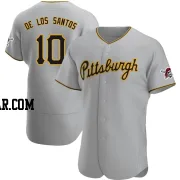 Yordany De Los Santos Men's Pittsburgh Pirates Gray Authentic Road Jersey