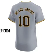 Yordany De Los Santos Men's Pittsburgh Pirates Gray Elite Road Jersey