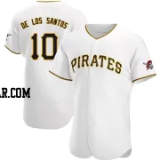 Yordany De Los Santos Men's Pittsburgh Pirates White Authentic Home Jersey