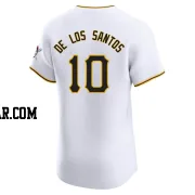 Yordany De Los Santos Men's Pittsburgh Pirates White Elite Home Jersey