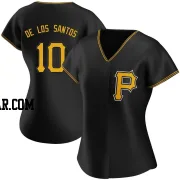 Yordany De Los Santos Women's Pittsburgh Pirates Black Replica Alternate Jersey