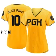 Yordany De Los Santos Women's Pittsburgh Pirates Gold Authentic 2023 City Connect Jersey