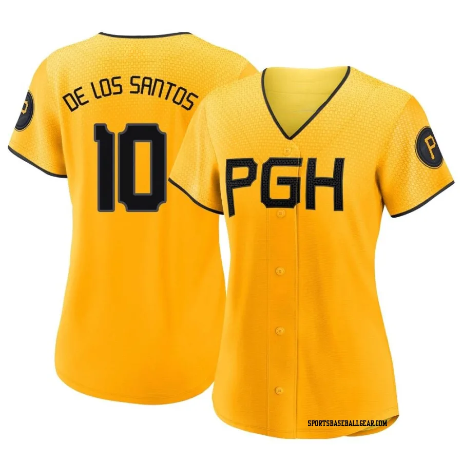 Yordany De Los Santos Women's Pittsburgh Pirates Gold Authentic 2023 City Connect Jersey