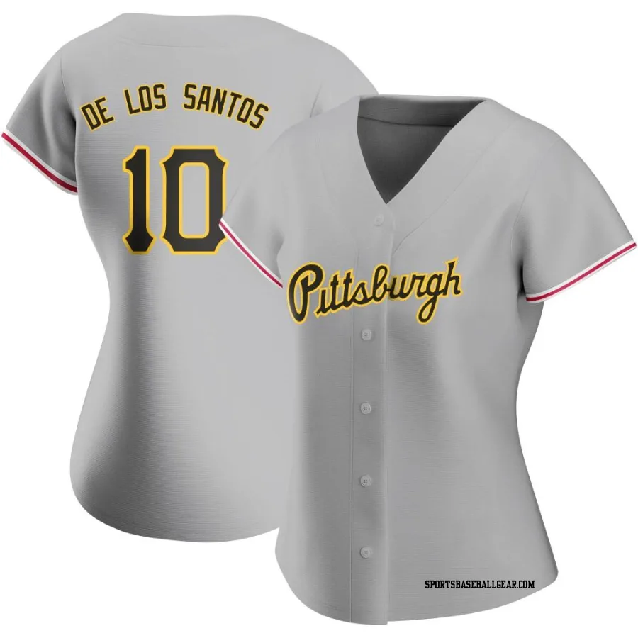 Yordany De Los Santos Women's Pittsburgh Pirates Gray Authentic Road Jersey