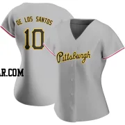 Yordany De Los Santos Women's Pittsburgh Pirates Gray Replica Road Jersey