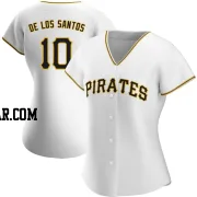 Yordany De Los Santos Women's Pittsburgh Pirates White Authentic Home Jersey