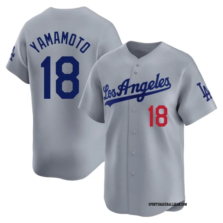 Yoshinobu Yamamoto Men's Los Angeles Dodgers Gray Limited Away Jersey