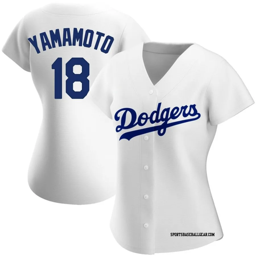 Yoshinobu Yamamoto Women's Los Angeles Dodgers White Authentic Home Jersey