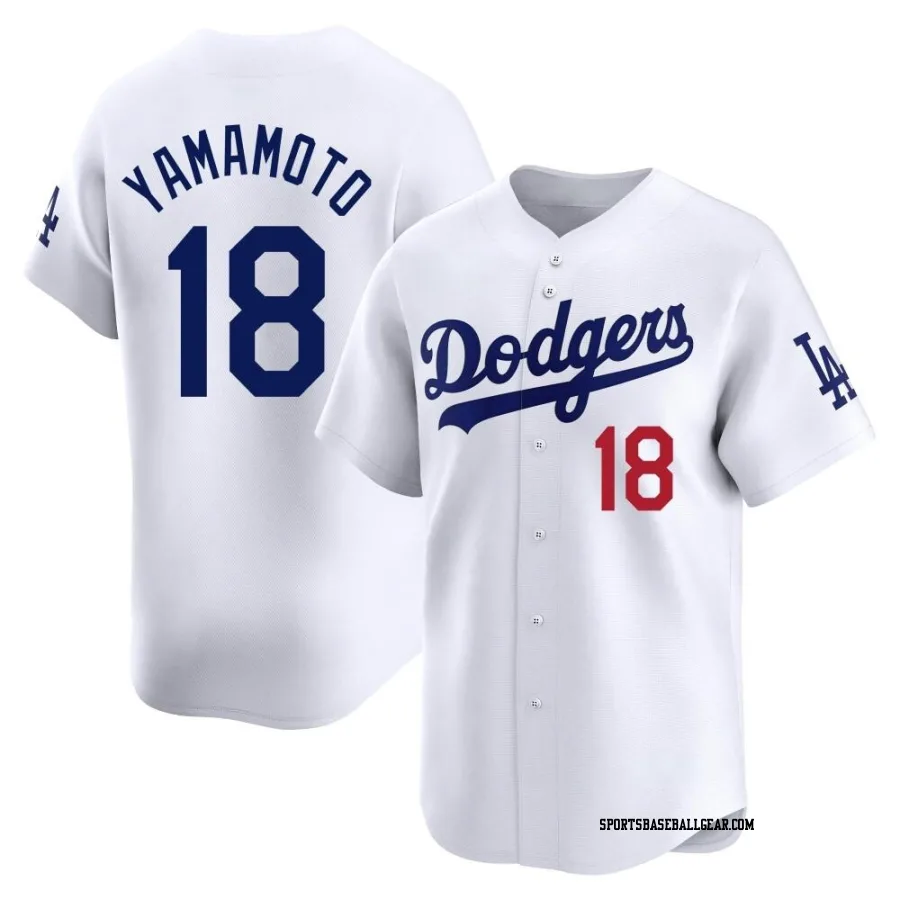 Yoshinobu Yamamoto Youth Los Angeles Dodgers White Limited Home Jersey