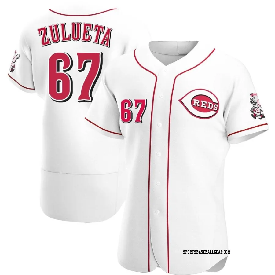 Yosver Zulueta Men's Cincinnati Reds White Authentic Home Jersey