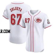 Yosver Zulueta Men's Cincinnati Reds White Elite Home Jersey