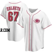 Yosver Zulueta Men's Cincinnati Reds White Replica Home Jersey