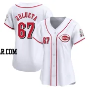 Yosver Zulueta Women's Cincinnati Reds White Limited Home Jersey