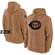 Youth Cincinnati Reds Brown 2023 Salute to Service Club Pullover Hoodie