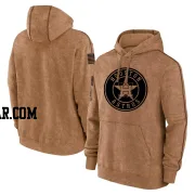 Youth Houston Astros Brown 2023 Salute to Service Club Pullover Hoodie