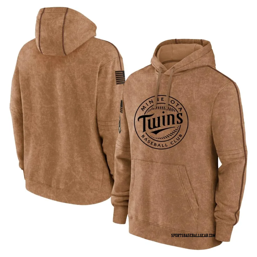 Youth Minnesota Twins Brown 2023 Salute to Service Club Pullover Hoodie