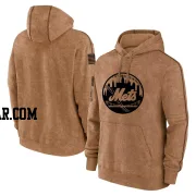 Youth New York Mets Brown 2023 Salute to Service Club Pullover Hoodie