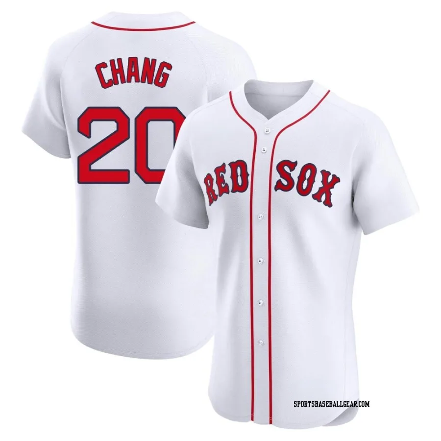 Yu Chang Men's Boston Red Sox White Elite Home Jersey