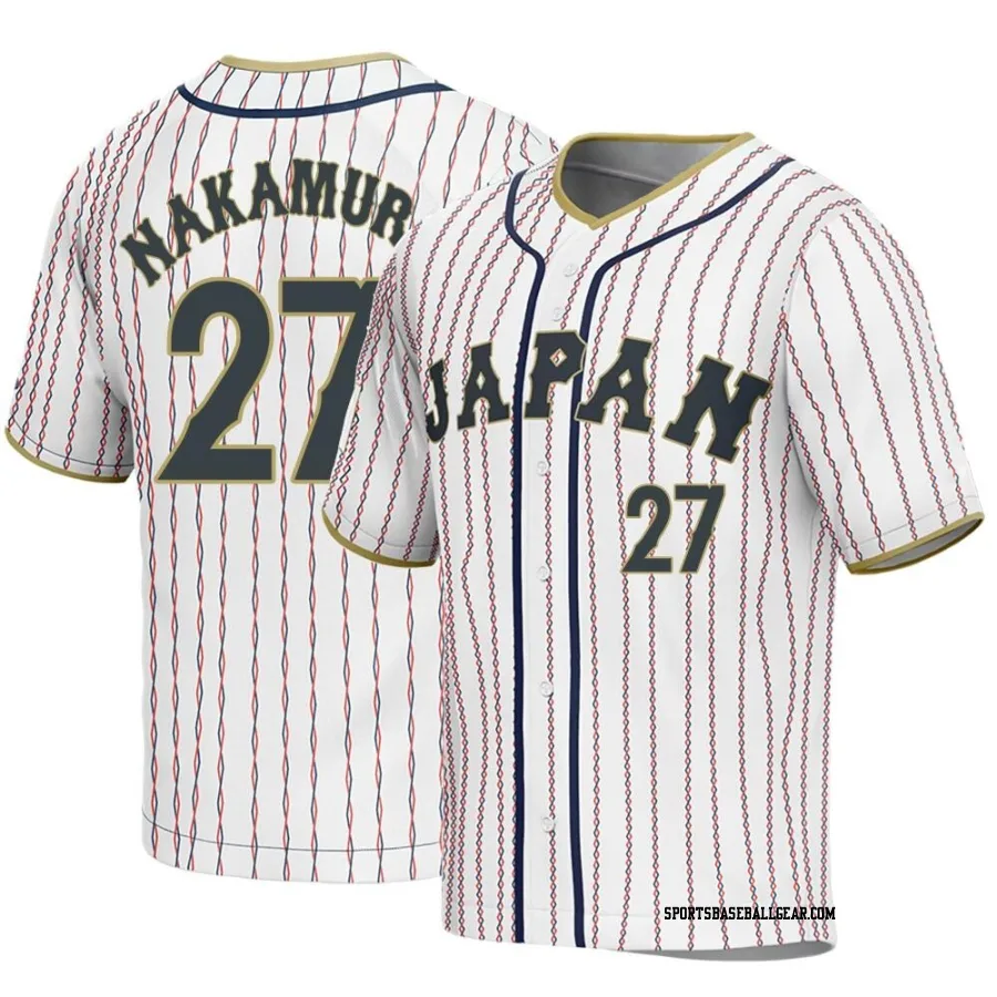 Yuhei Nakamura Men's Japan Baseball White Replica 2023 World Baseball Classic Jersey