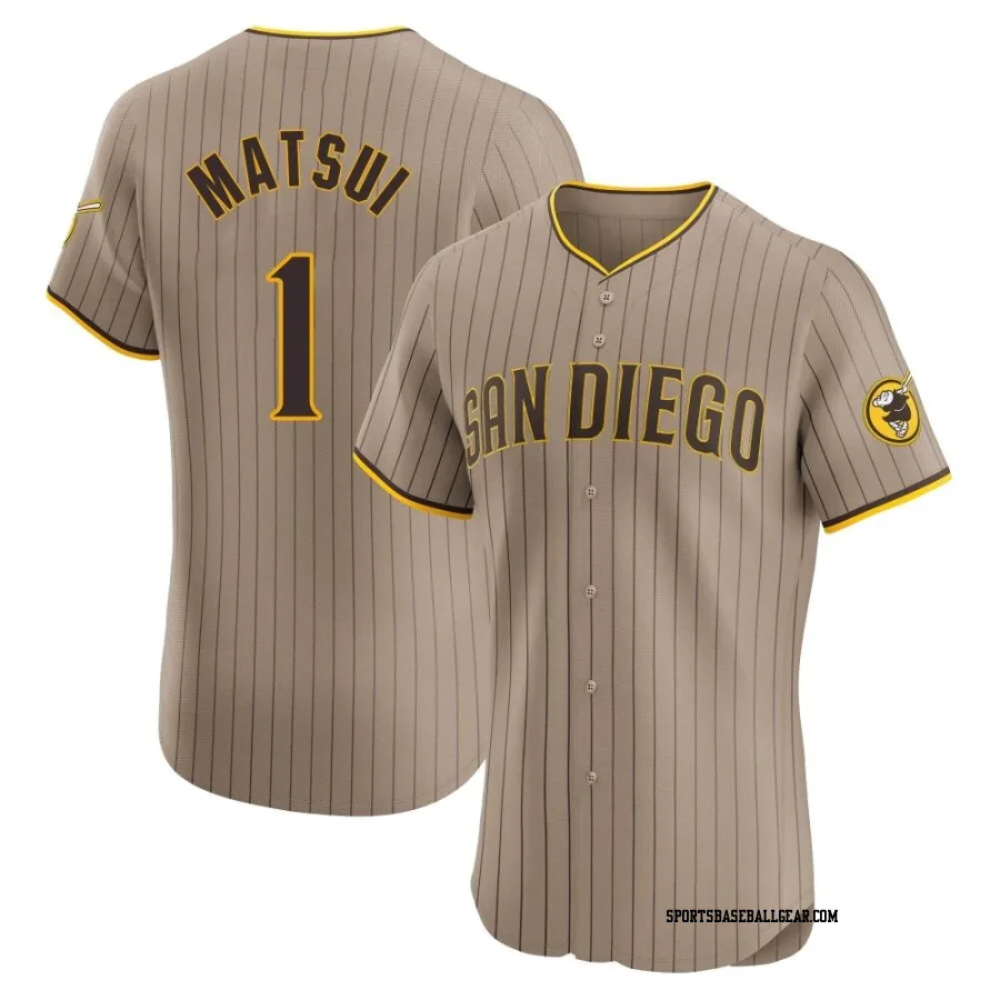 Yuki Matsui Men's San Diego Padres Brown Elite Alternate Jersey