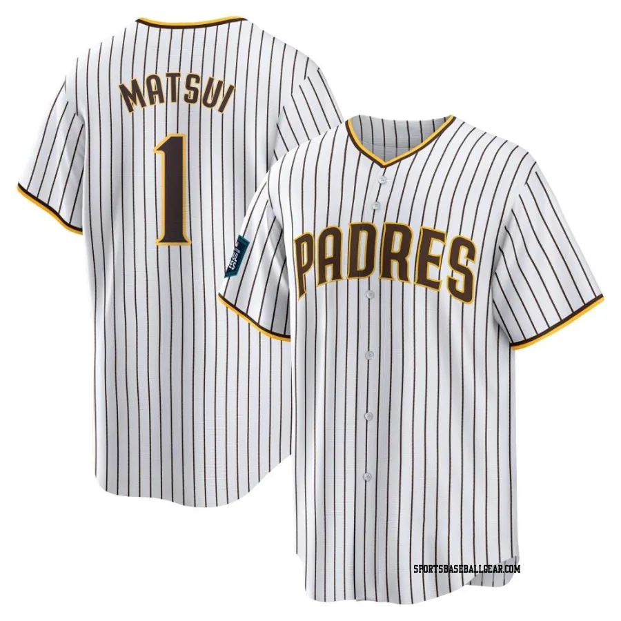 Yuki Matsui Men's San Diego Padres White Replica 2024 World Tour Seoul Series Home Jersey