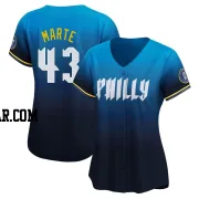 Yunior Marte Women's Philadelphia Phillies Blue Limited 2024 City Connect Jersey