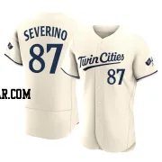 Yunior Severino Men's Minnesota Twins Cream Authentic Alternate 2023 Jersey