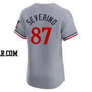 Yunior Severino Men's Minnesota Twins Gray Elite Road Jersey