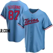 Yunior Severino Men's Minnesota Twins Light Blue Replica Alternate Jersey